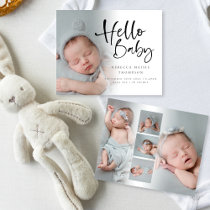 Budget 6 Photo Girl Boy Hello Baby Birth Announce