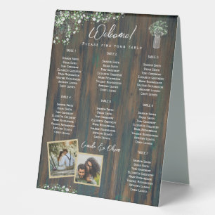 BUDGET 7 Table Rustic Gypsophila PHOTO Seating Table Tent