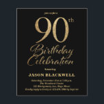 Budget 90th Birthday Celebration Invitation<br><div class="desc">Budget 90th Birthday Party Invitation</div>