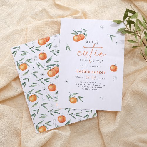 Budget A Little Cutie Orange Citrus Baby Shower