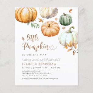 Budget A Little Pumpkin Autumn Fall Baby Shower
