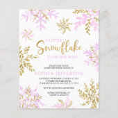 BUDGET A Little Snowflake Baby Shower Invitation (Front)