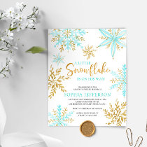 BUDGET A Little Snowflake Baby Shower Invitation