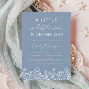 Budget A Little Wildflower Baby Shower Invitation
