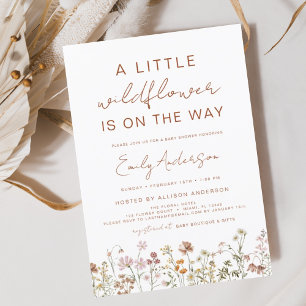 Budget A Little Wildflower Baby Shower Invitation Flyer