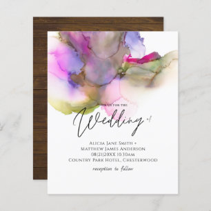 Budget Abstract Rainbow Purple Wedding