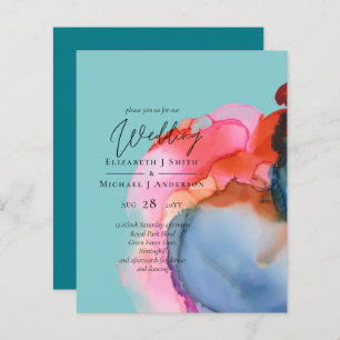 BUDGET abstract Rainbow Watercolor Wedding