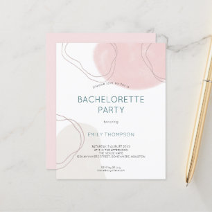 Budget Abstract Shapes Bachelorette Party Invite
