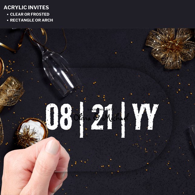 BUDGET Acrylic Wedding Save the Date Minimalist (Creator Uploaded)