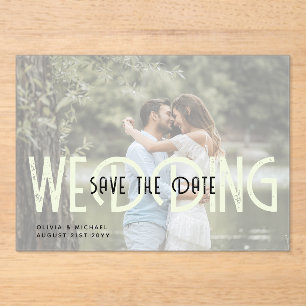 BUDGET Acrylic Wedding Save the Date Opaque Photo
