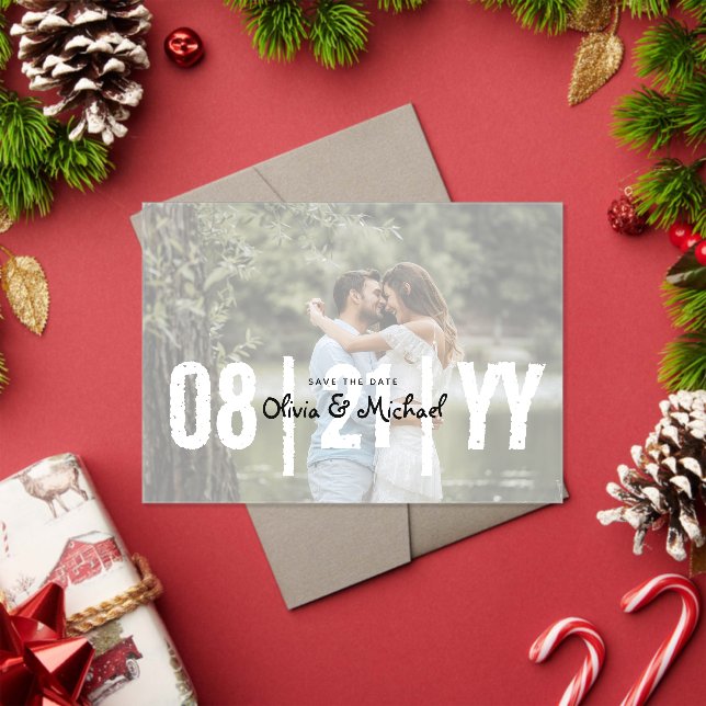 BUDGET Acrylic Wedding Save the Date Opaque Photo Acrylic Invitations (Insitu (Holiday))