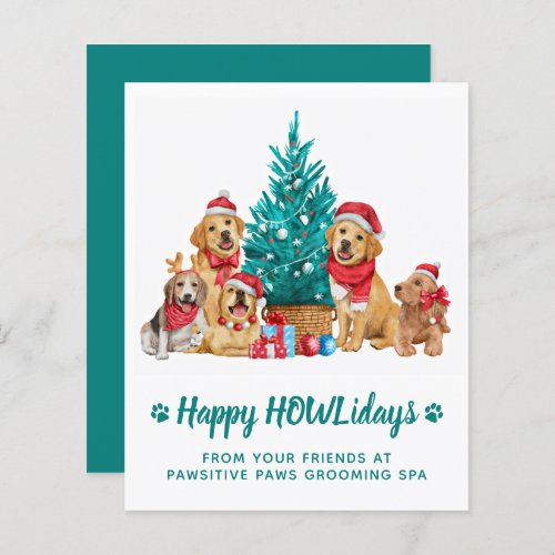 Budget Adorable Christmas Puppies Dog Lover Card