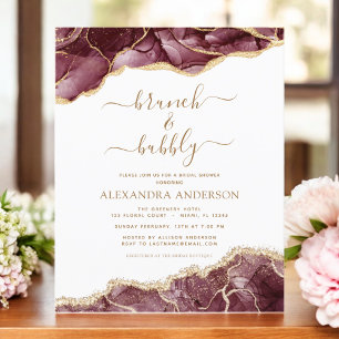 Budget Agate Burgundy Gold Brunch & Bubbly