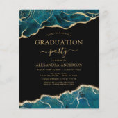 Budget Agate Graduation 2022 Teal Gold Blue (Front)
