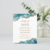 Budget Agate Graduation 2022 Teal Gold Blue (Standing Front)