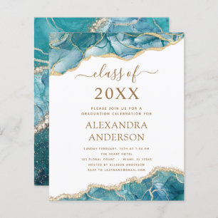 Budget Agate Graduation 2022 Teal Gold Blue