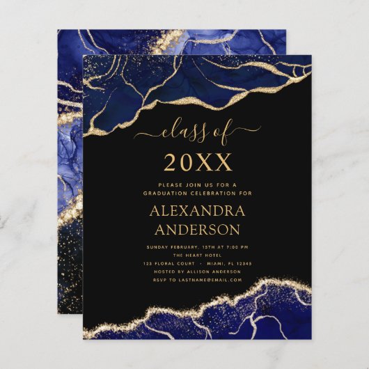 Budget Agate Graduation Class of 2023 Navy Blue (Front/Back)