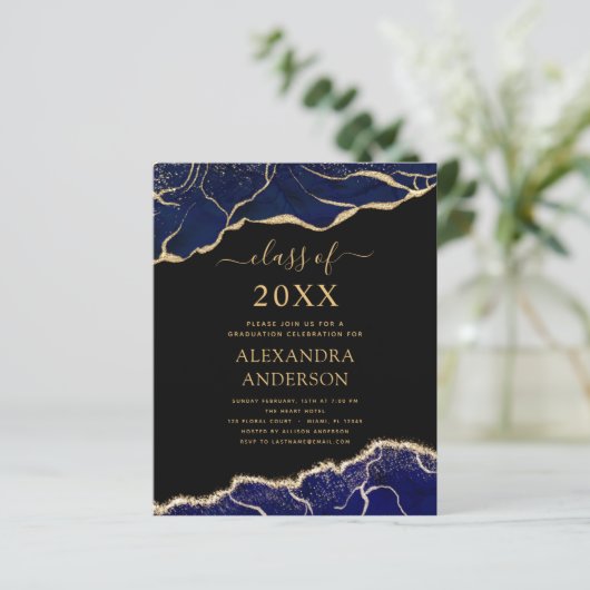 Budget Agate Graduation Class of 2023 Navy Blue (Standing Front)