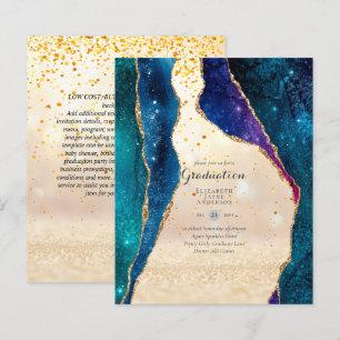 BUDGET Agate GRADUATION Party Invites Glitter Glam