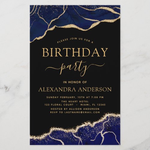 Budget Agate Navy Blue Birthday Party Any Age