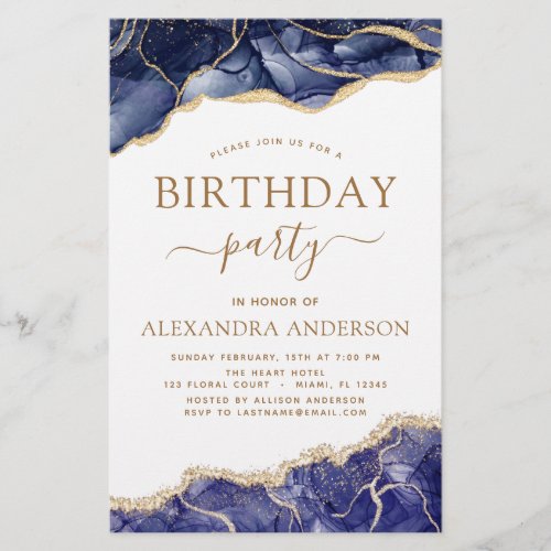 Budget Agate Navy Blue Birthday Party Any Age