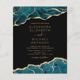 Budget Agate Turquoise Teal Gold Wedding