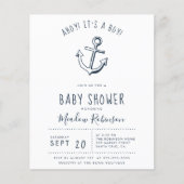 Budget Ahoy! It's a Boy! Nautical Baby Shower (Front)