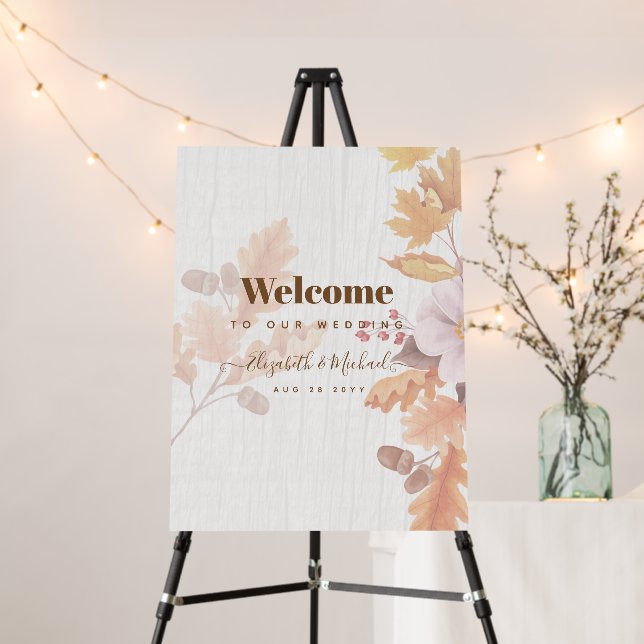 BUDGET All-in-1 Fall Leaves Terracotta Wedding Foam Board (In Situ (Stand))