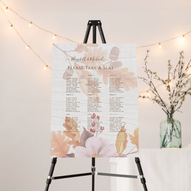 BUDGET All-in-1 Fall Leaves Terracotta Wedding Foam Board (In Situ (Stand))