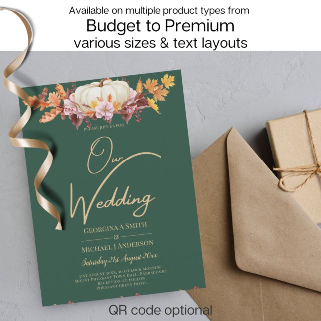 BUDGET All-in-1 Fall Pumpkin Green Gold Wedding (Creator Uploaded)