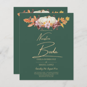 BUDGET All-in-1 Fall Pumpkin Green Gold Wedding