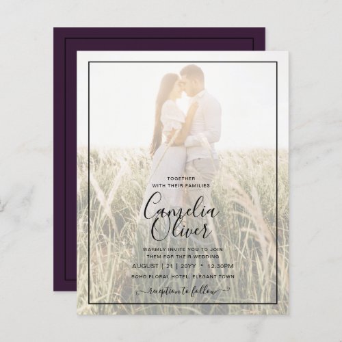 BUDGET All_in_1 PHOTO OVERLAY Plum Purple Wedding