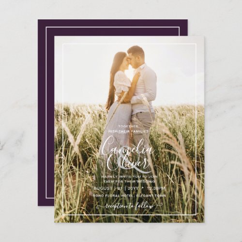 BUDGET All_in_1 PHOTO OVERLAY Plum Purple Wedding