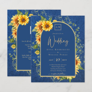 BUDGET All-in-1 Rustic Sunflowers BLUE Wedding