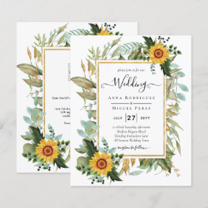 BUDGET All-in-1 Rustic Sunflowers Greenery Wedding