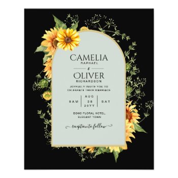 BUDGET All-in-1 Rustic Sunflowers Greenery Wedding Flyer