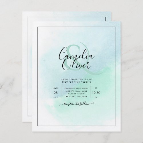 BUDGET All_in_1 Sea Glass Teal Wedding