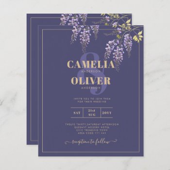 BUDGET All-In-1 Wisteria Dusty Purple Gold Wedding