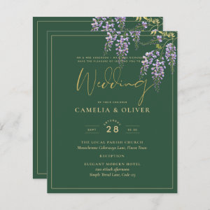 BUDGET All-in-1 WISTERIA Gold Text Green Wedding