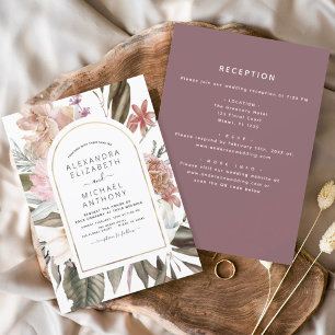 Budget All in One Burgundy Boho Floral Wedding