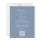 Budget All in One Dusty Blue Wedding Invitation