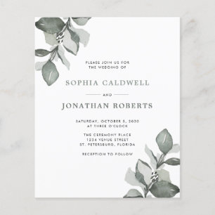 Budget All in One Dusty Green Eucalyptus Wedding