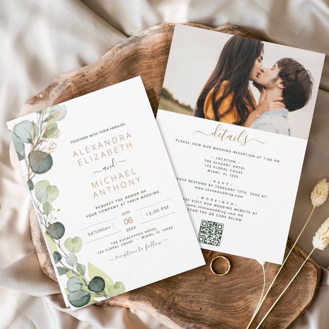 Budget All in One Eucalyptus QR Code Wedding (Creator Uploaded)
