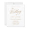 Budget All in One Gold Calligraphy Wedding Invite