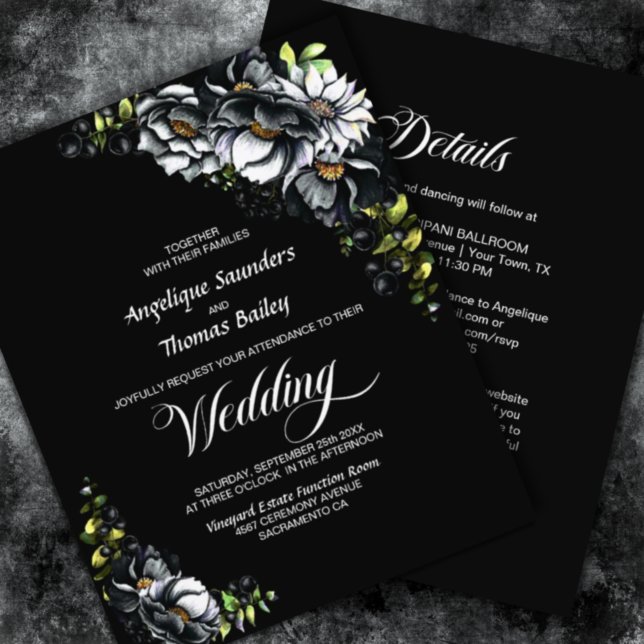 Budget All In One Moody Black Floral Wedding (Creator Uploaded)