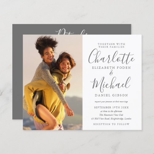 Budget All In One Photo Wedding Invitation