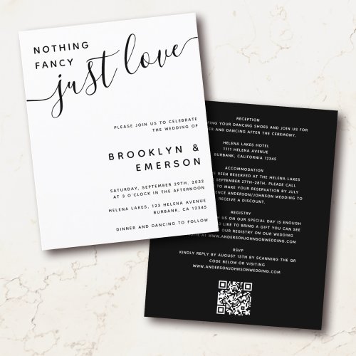 Budget All in One QR Code Wedding Invitation