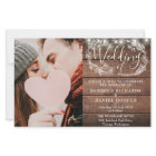 Budget All In One Rustic Photo Wedding Invite
