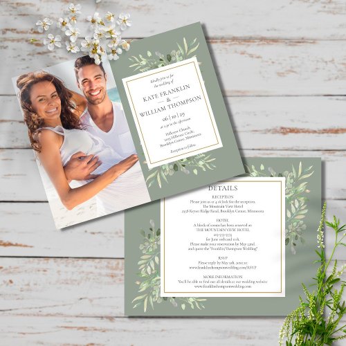 Budget All In One Sage Green Photo Wedding
