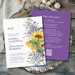 Budget All in One Sunflower Lavender Wedding
